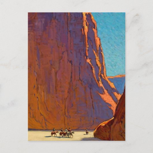 "Sunset Canyon de Chelly" van Edgar Payne Briefkaart (Voorkant)