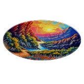 Sunset Canyon River Art Snijplank (Hoek)