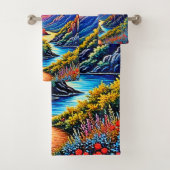  Sunset Canyon River Kunst Bad Handdoek (Insitu)