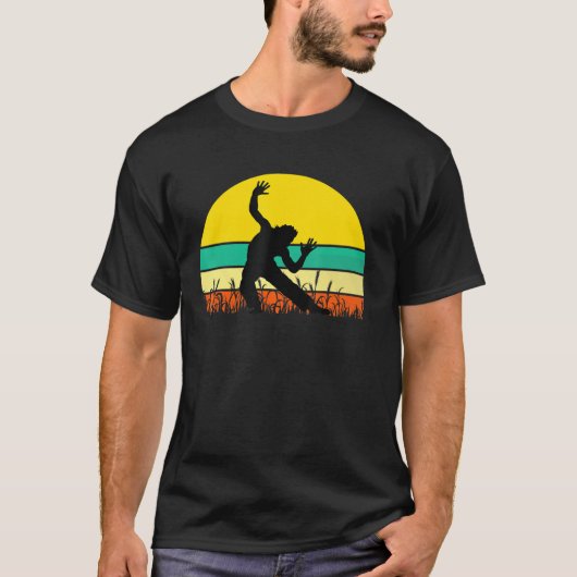  Sunset Capoeira Silhouette Retro T-shirt (Voorkant)