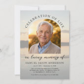 Sunset Celebration of Life Photo Invitation (Devant)