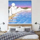 Sunset Cliffs by the Ocean Canvas Afdruk (Insitu (Slaapkamer))