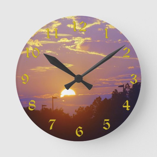 Sunset Clock (medium) Ronde Klok (Voorkant)
