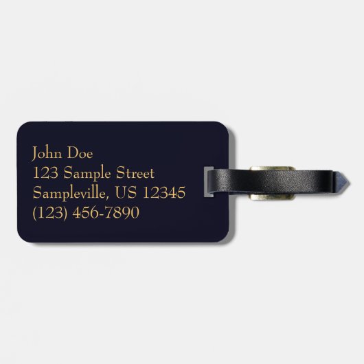 Sunset Clouds and Sailboat Seascape Bagagelabel (Achterkant horizontaal)