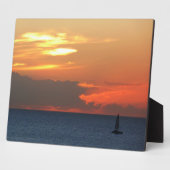 Sunset Clouds and Sailboat Seascape Fotoplaat (Zijkant)