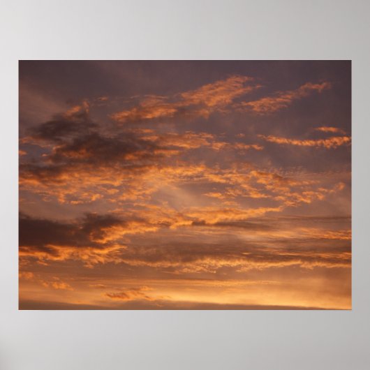 Sunset Clouds I Colorful Sky Photography Poster (Voorkant)