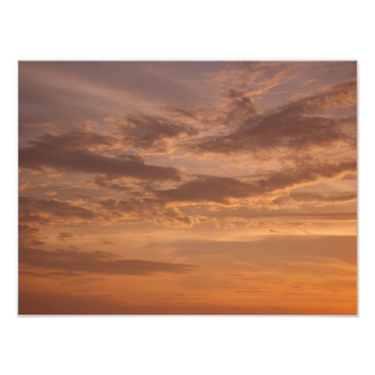 Sunset Clouds II Pastel Abstracte Natuur Foto Afdruk (Voorkant)