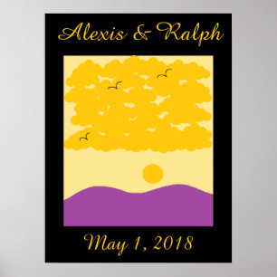 Sunset Clouds o' Paarse Hills Poster