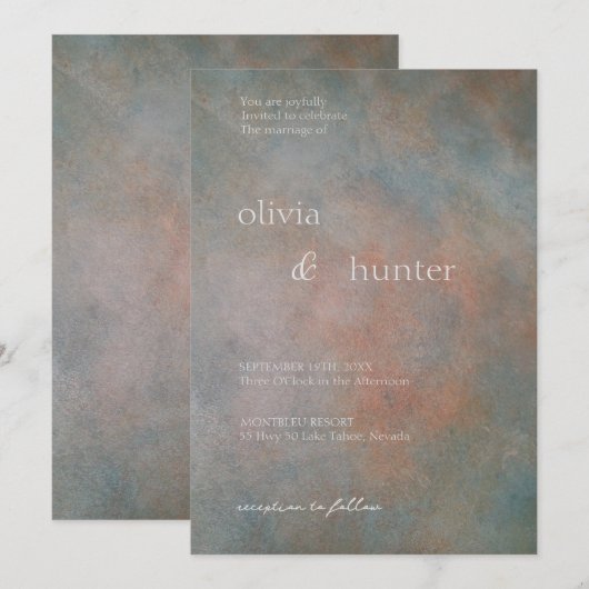 Sunset Clouds Wedding Kaart (Voorkant / Achterkant)