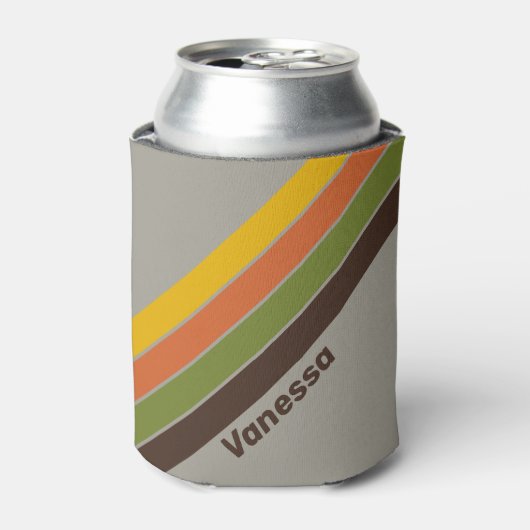 Sunset Clover Stripes with Name Blikjeskoeler (Blikje Voorkant)