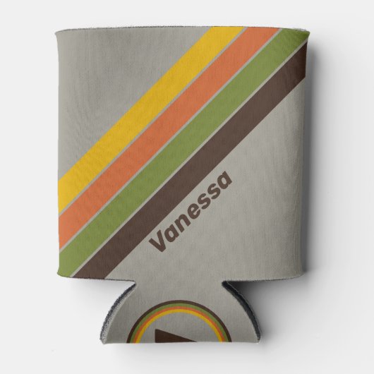 Sunset Clover Stripes with Name Blikjeskoeler (Voorkant)