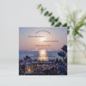 Sunset Coastal Winter Wedding Invitation (Debout devant)