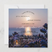 Sunset Coastal Winter Wedding Invitation (Devant)