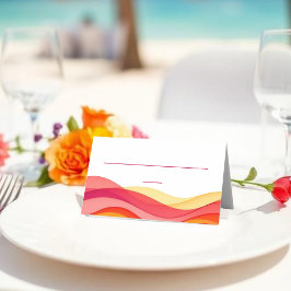 Sunset Color Waves Modern Wedding
