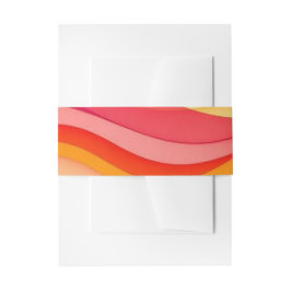 Sunset Color Waves Modern Wedding Uitnodigingen Wikkel