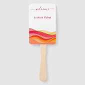 Sunset Color Waves Wedding Fan Program Handwaaier (Voorkant)