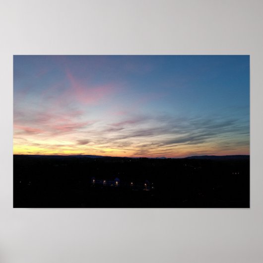 Sunset Colorful Clouds Pennsylvania Poster (Voorkant)