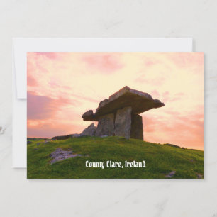 Sunset County Clare Dolmen Greeting Kaart