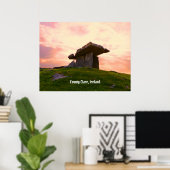 Sunset County Clare Dolmen Poster (Thuiskantoor)