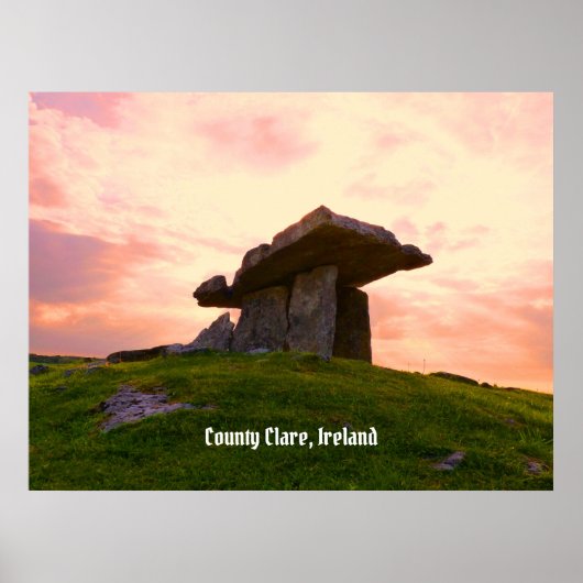 Sunset County Clare Dolmen Poster (Voorkant)