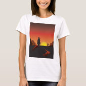 Sunset Cowboy Womens T-Shirt (Voorkant)
