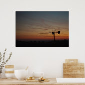 Sunset Crane Poster (Keuken)