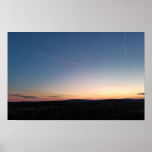 Sunset Crescent Moon Kenilworth Poster