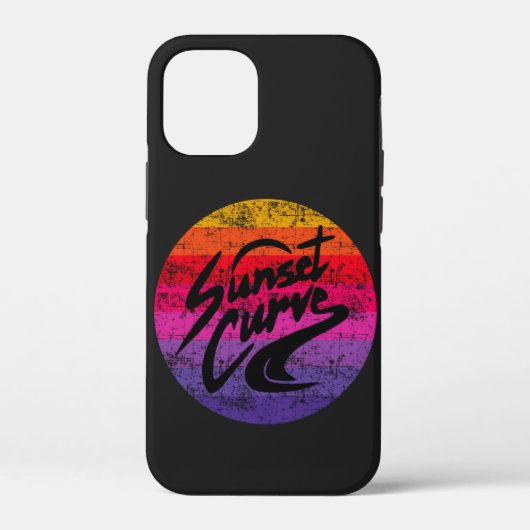 Sunset Curve retro-ontwerp Case-Mate iPhone Case (Achterkant)