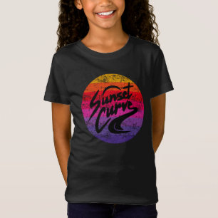 Sunset Curve retro-ontwerp T-shirt