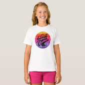Sunset Curve retro-ontwerp T-shirt (Voorkant volledig)