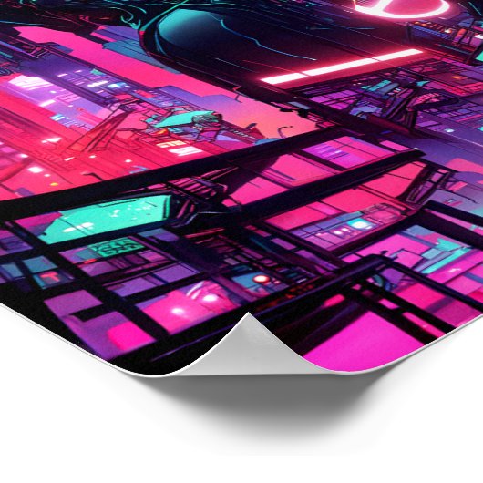 Sunset CyberCity Poster (Hoek)