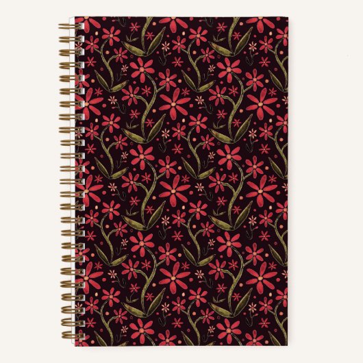 Sunset | Dancing Watercolor Daisies Notitieboek (Voorkant)