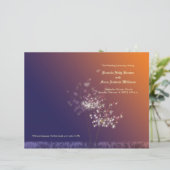 Sunset Dandelions Bi Fold Wedding Programme (Staand voorkant)