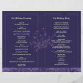Sunset Dandelions Bi Fold Wedding Programme (Achterkant)