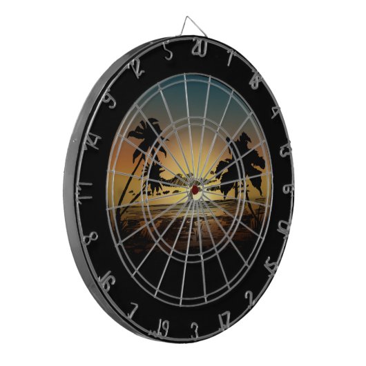 Sunset Dartbord (Voorkant Links)