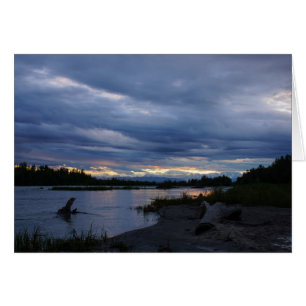 Sunset de l'Alaska à minuit