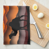 Sunset Desert Camel keukenhanddoek (Quarter Fold)