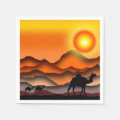 Sunset Desert Camel servetten (Voorkant)