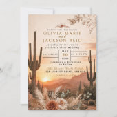 Sunset Desert Love Invitation (Devant)