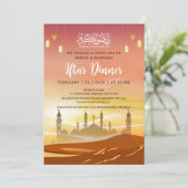 Sunset Desert Ramadan Iftar Dinner Invitation (Debout devant)
