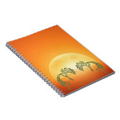 Sunset Desert Sun Kokopelli Notitieboek (Rechterzijde)