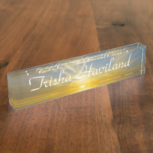 Sunset - Desk Name plate - HAMbyWhiteGlove Naambordje