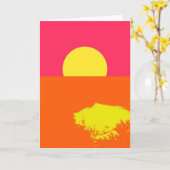 SUNSET D'ÉTÉ - Cartes de voeux d'art (Fleur jaune)