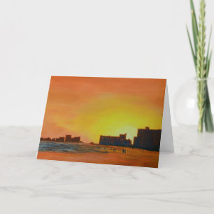 Sunset d'hiver N Myrtle Beach SC Carte de voeux