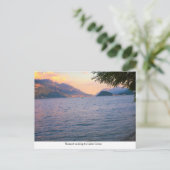 Sunset die naar Lake Como komt Briefkaart (Staand voorkant)