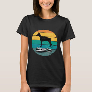 Sunset Doberman Team Hondenras Lover Silhouette T-shirt