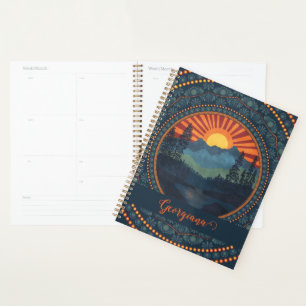 Sunset Dot Mandala Vintage Wilderness personnalisé