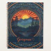 Sunset Dot Mandala Vintage Wilderness personnalisé (Devant)