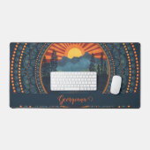 Sunset Dot Mandala Vintage Wilderness personnalisé (Clavier et souris)