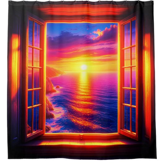 Sunset Douchegordijn (Voorkant)